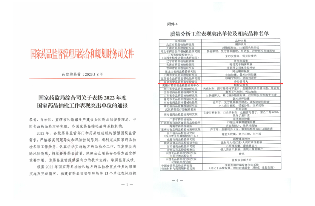 药品所——市食药检院药品国抽工作获国家药监局通报表扬（2.3）.png